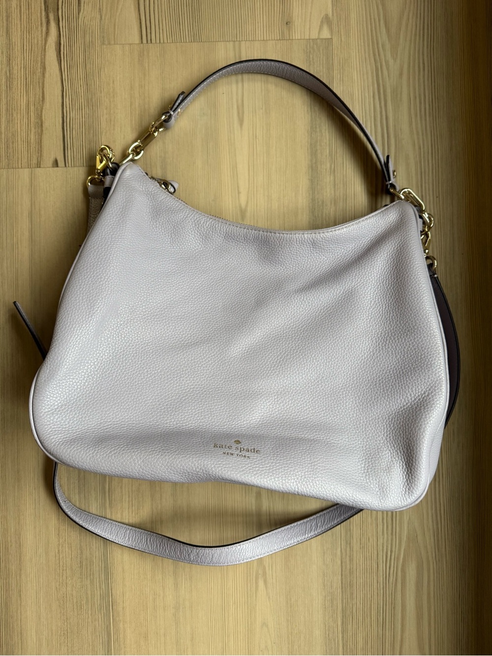 kate spade Purse lilac pebble leather shoulder bag with gold hardware - Picture 3 of 5